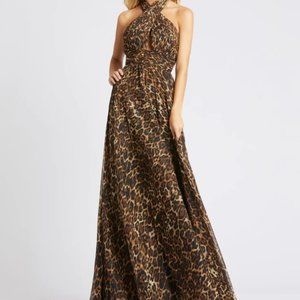 MAC DUGGAL NWT Halter Neck Gown Size 6 Cheetahlicious